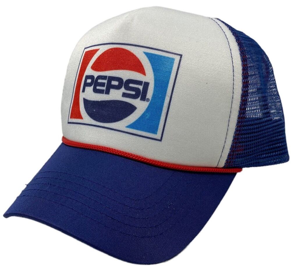 Pepsi Cola Soda Men's Officially Licensed Classic Logo Foam Trucker Hat Cap